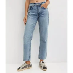 Højtaljede Straight Jeans