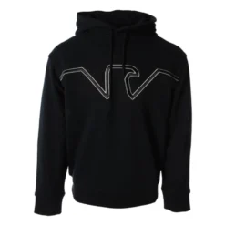 Hooded Jersey Sweatshirt med præget kuppelformet logo