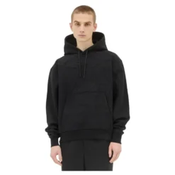 Hoodie med logoapplikation