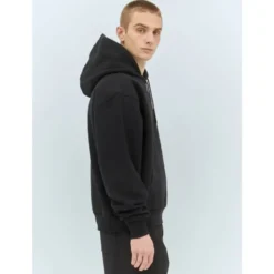 Hoodie med logoapplikation