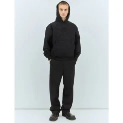 Hoodie med logoapplikation