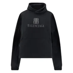 Hættetrøje med langærmet og logo print