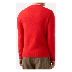 Hvid Crew Neck Sweater med Logo