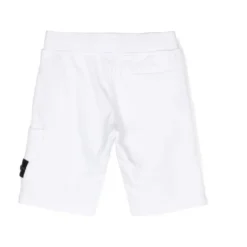 Hvide Jersey Shorts med Signatur Badge