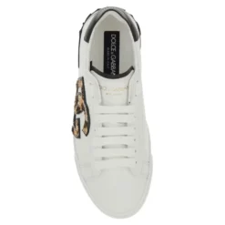 Hvide Sneakers med Dyremotiv i Læder