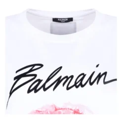 Hvid Kiss Print T-shirt