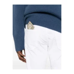Hvid Klassisk Straight Leg Jeans