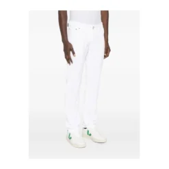 Hvid Klassisk Straight Leg Jeans