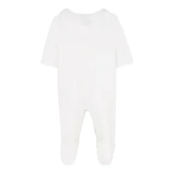 Hvid Pyjamas Sæt med Sutter og Hat