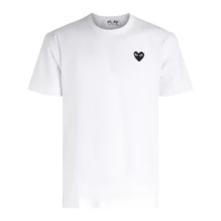 Hvid T-shirt med Hjerte Patch