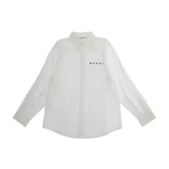 Hvid Unisex Skjorte Stilfuld Model