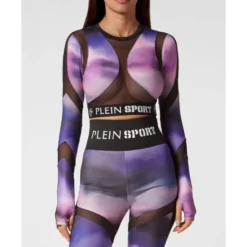 Jacquard Langærmet Cropped Top