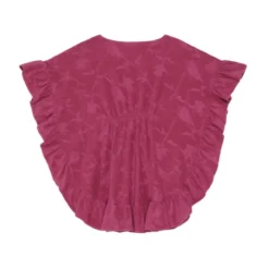 Jacquard Roses Terry Poncho