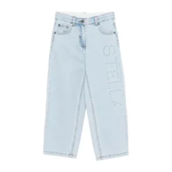 Jeans med broderet logo