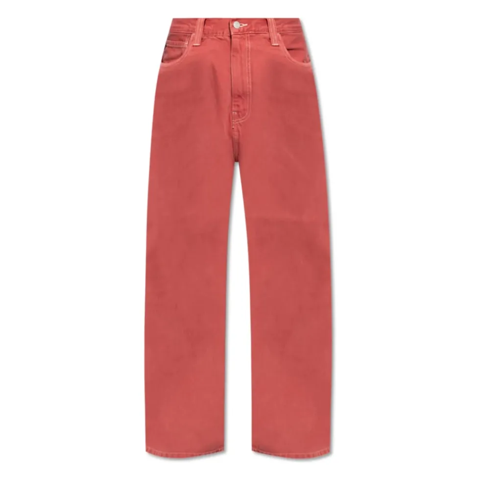 Jeans med logo patch