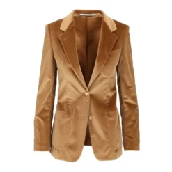J-Parigi12L Single-Breasted Velvet Blazer