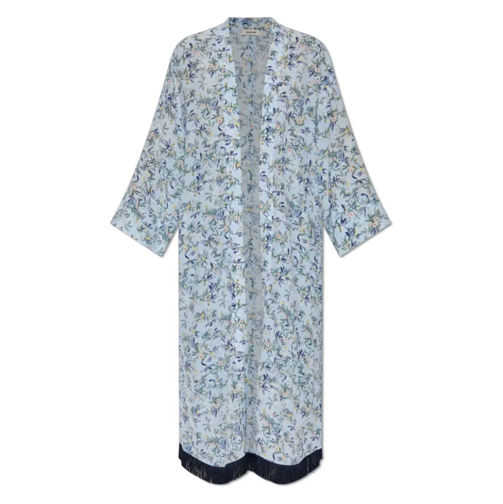 Kimono med blomstermotiv