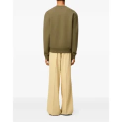 Klassisk Khaki Sweatshirt med Ami Coeur Logo
