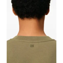 Klassisk Khaki Sweatshirt med Ami Coeur Logo