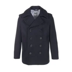 Klassisk Navy Peacoat med dobbeltradet knapper