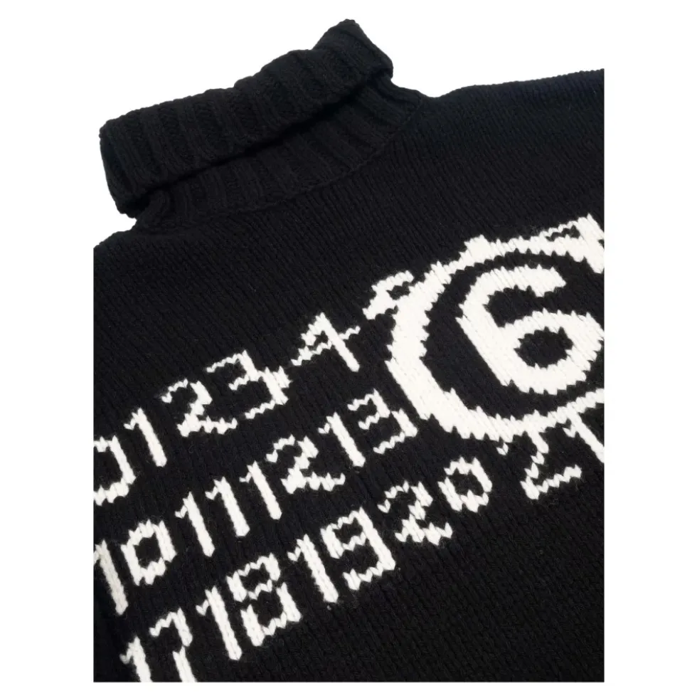 Knit Mini Dress with Maxi Logo