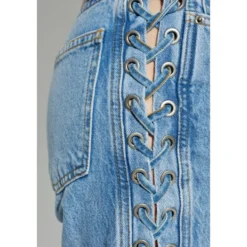 Laced Straight Leg Jeans