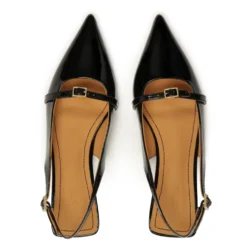 Lakerede flade slingback pumps