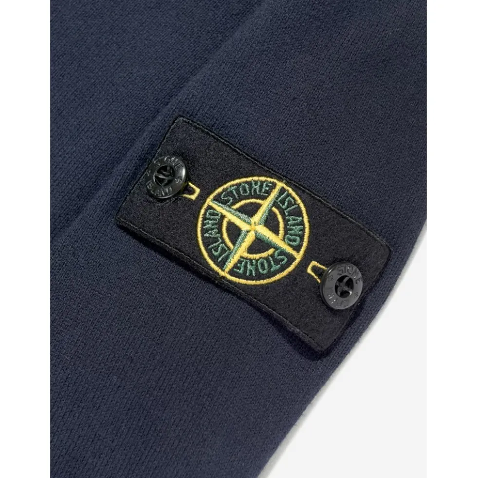 Langærmet strikket poloshirt