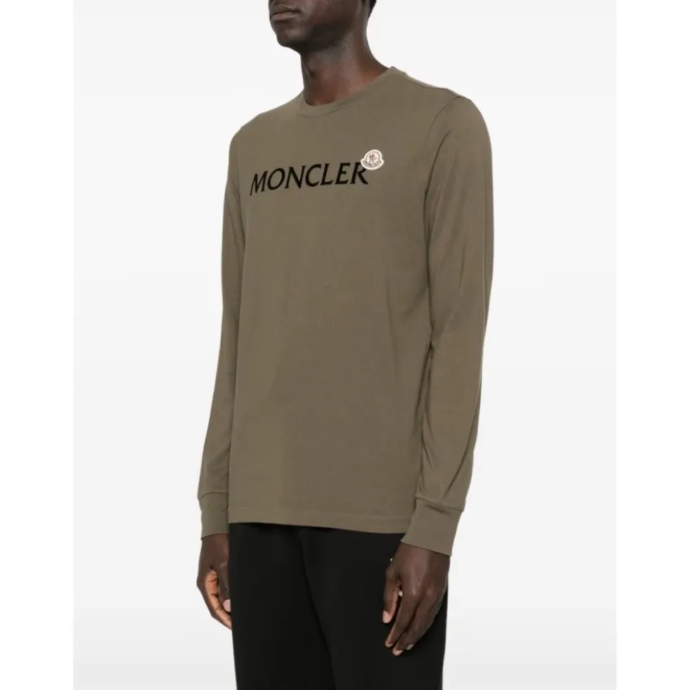Langærmet T-shirt i bomuldsjersey