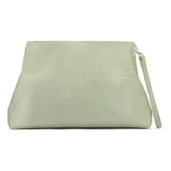 Læder clutch håndtaske