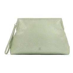 Læder clutch håndtaske