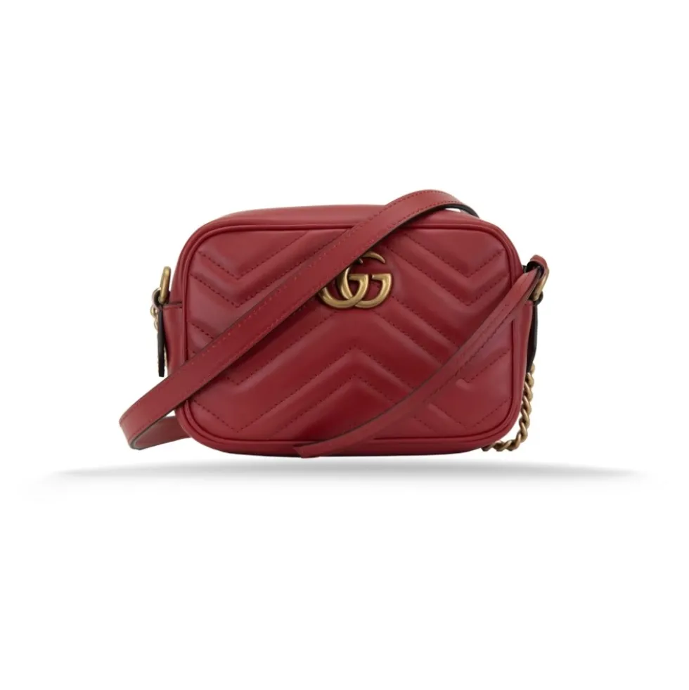 Læder Crossbody Taske med Logo Hardware