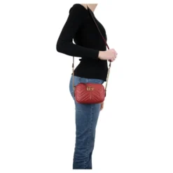 Læder Crossbody Taske med Logo Hardware