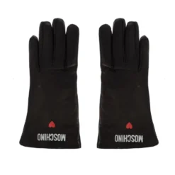 Læderhandsker med trykt logo