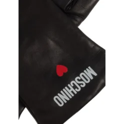 Læderhandsker med trykt logo