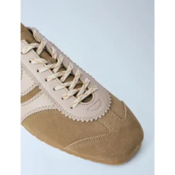 Læderkantede Suede Sneakers