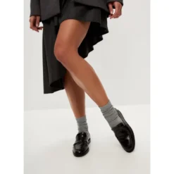 Læder Loafers med Blokhæl - Patent Sort