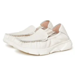 Læder Platform Moccasiner Alisa - Hvid