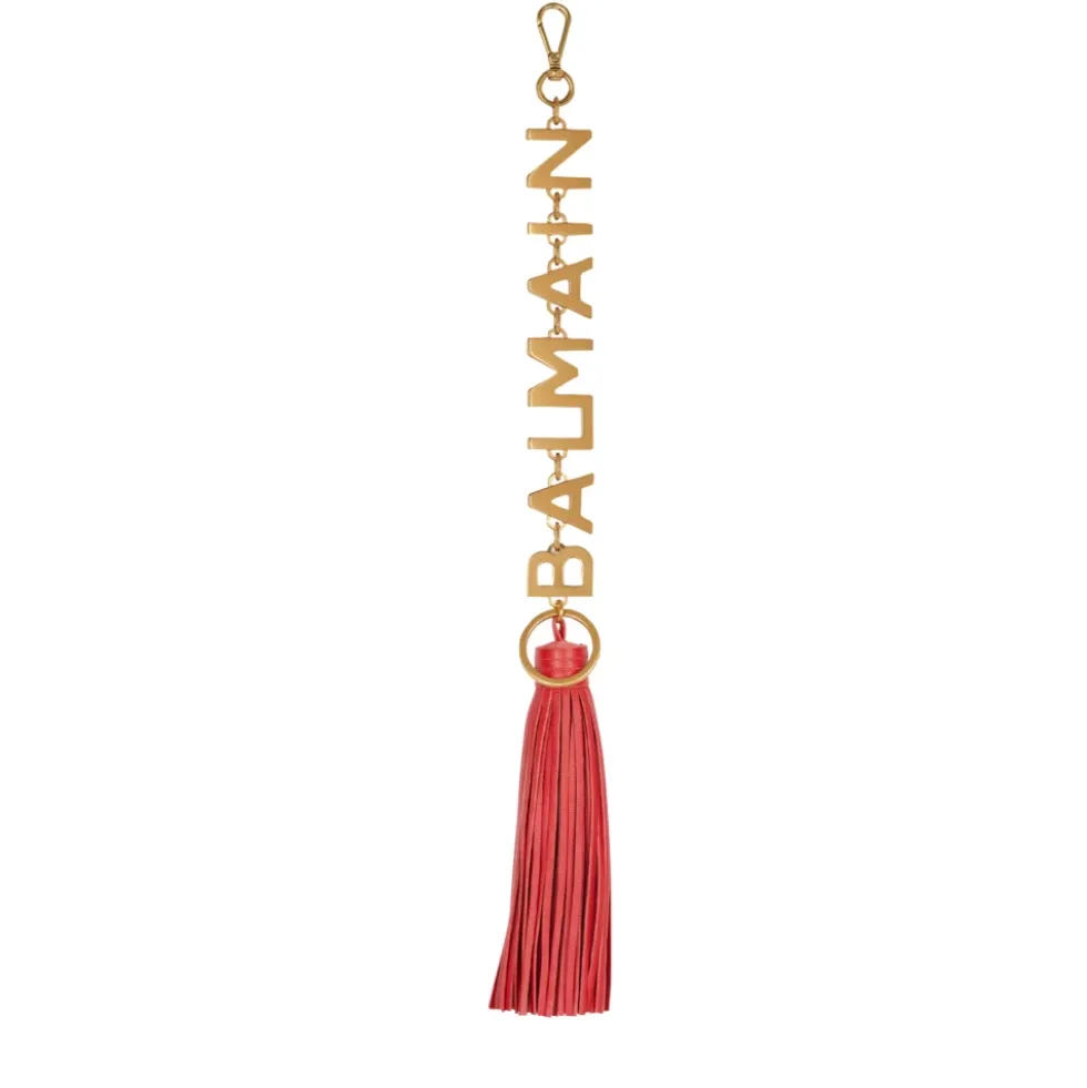 læder pompom charm