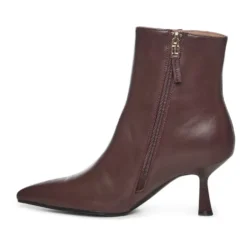 Læder Stiletstøvler Bordeaux Farve