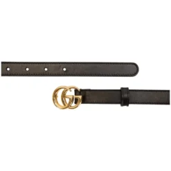 Leather Logo Plaque Belt
