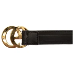 Leather Logo Plaque Belt