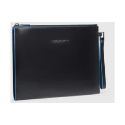 Leather men's clutch for iPad® with removable wrist strap and pockts for AirPods®