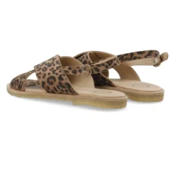 Leopard Print Cross Sandal
