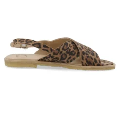 Leopard Print Cross Sandal