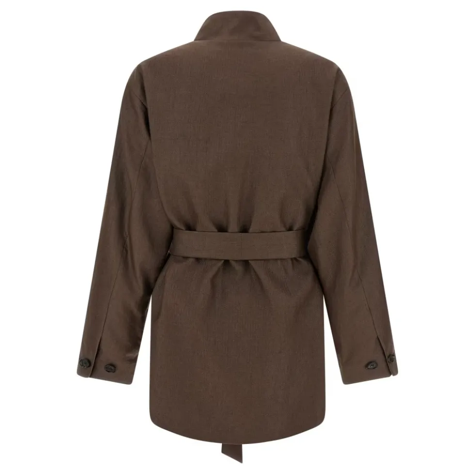 Linen Blend Blazer med sjalskrave