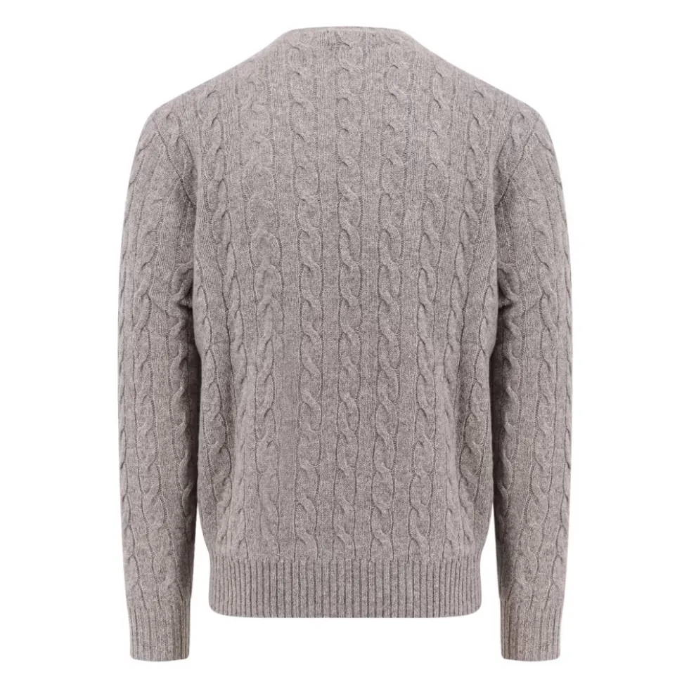 Logo Broderet Uld Kashmir Sweater