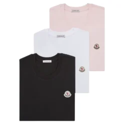 Logo Patch Bomulds T-shirt (Pakke med tre)