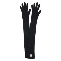 Logo Patch Virgin Wool Long Gloves