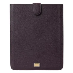 Logo Plaque Læder Tablet Sleeve Etui